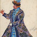 Custume design for Puskin play  (Ivan Tzarovich) 1946 gouache  32x22